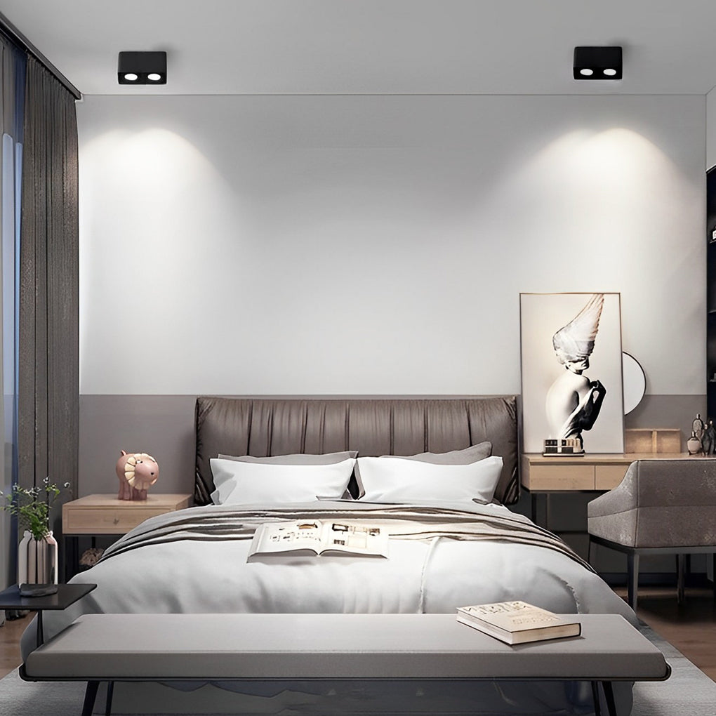 Square Surface Mounted LED Ceiling Light Fixture for Modern Interiors