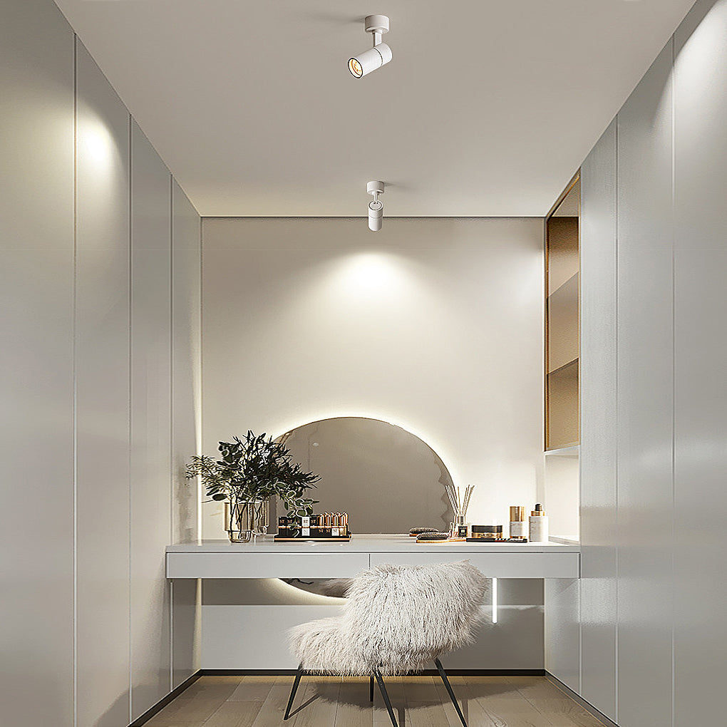Modern White Adjustable Surface-Mounted Spot Light for Living Room