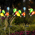 Colorful Solar LED Hot Air Balloon Garden Lights - 2 Pack for Outdoors