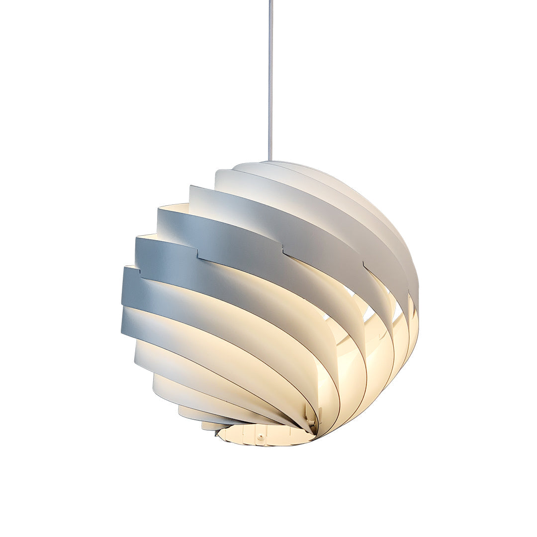 Nordic Turbine Pendant Light - Artistic Swirl Design for Living Room