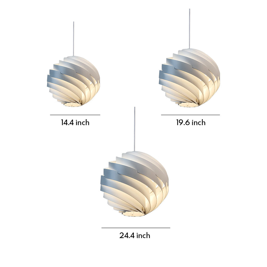 Nordic Turbine Pendant Light - Artistic Swirl Design for Living Room