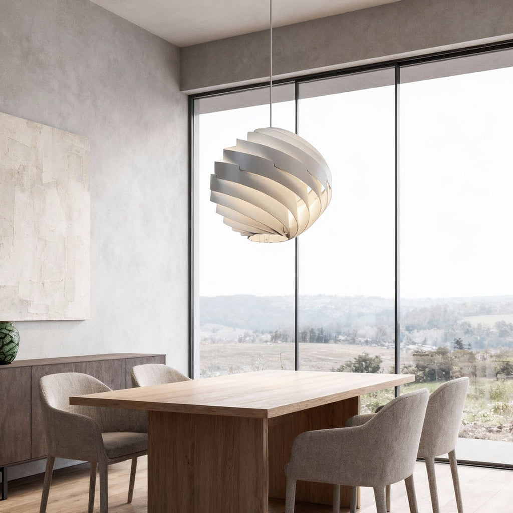 Nordic Swirl Pendant Light - Artistic Metal Ceiling Fixture for Living Room