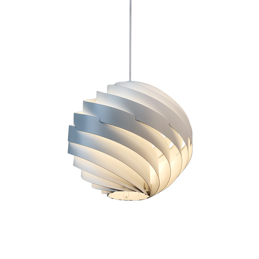 Nordic Turbine Pendant Light - Artistic Swirl Design for Living Room