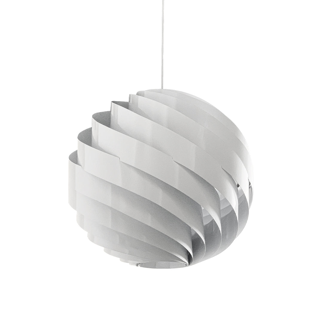 Nordic Turbine Pendant Light - Artistic Swirl Design for Living Room
