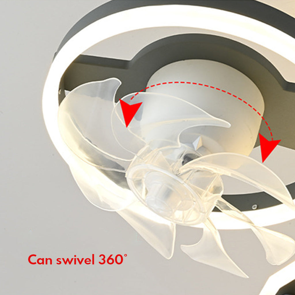 Fighter Jet Ceiling Fan with Full Spectrum Light for Kids' Room Decor
