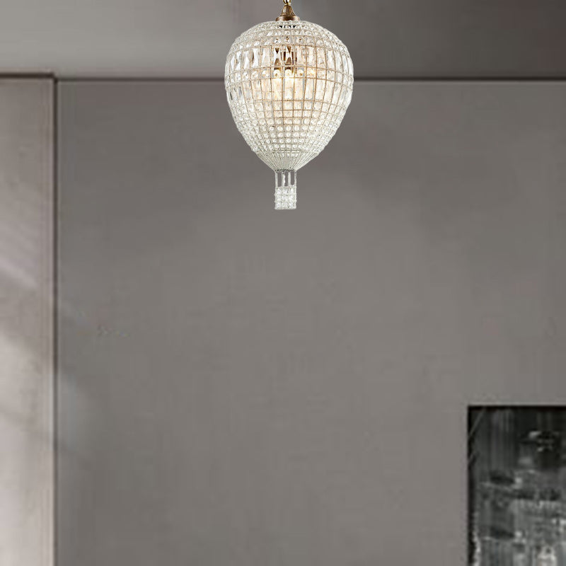 Art Deco Iron Crystal Hot Air Balloon Chandelier for Living Room