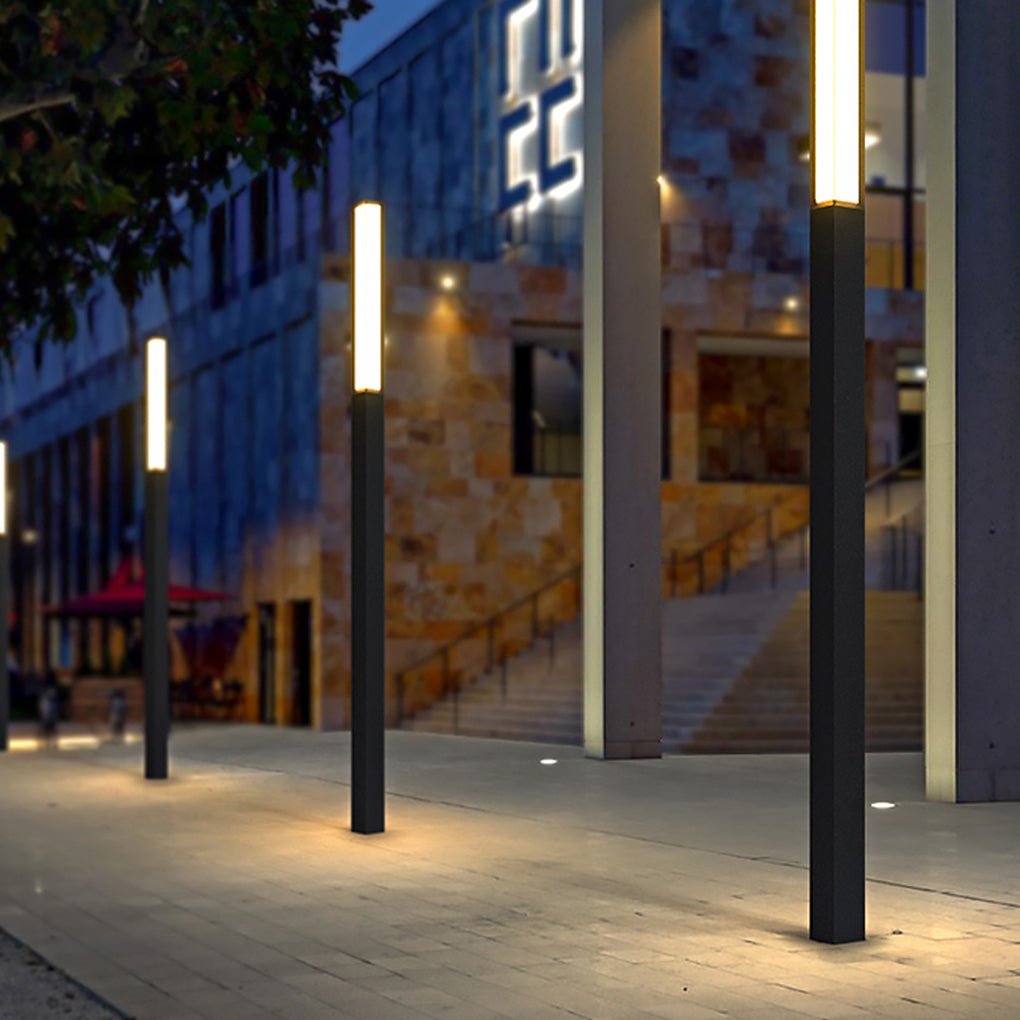 Sleek Weatherproof LED Tall Bollard Lights for Outdoor Pathway Lighting