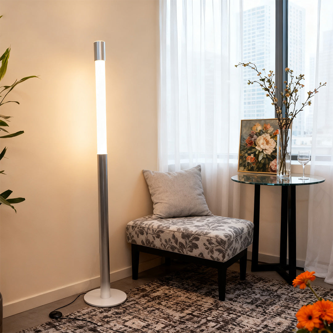 Elegant Minimalist Gray Italian Floor Lamp for Living Room Office décor