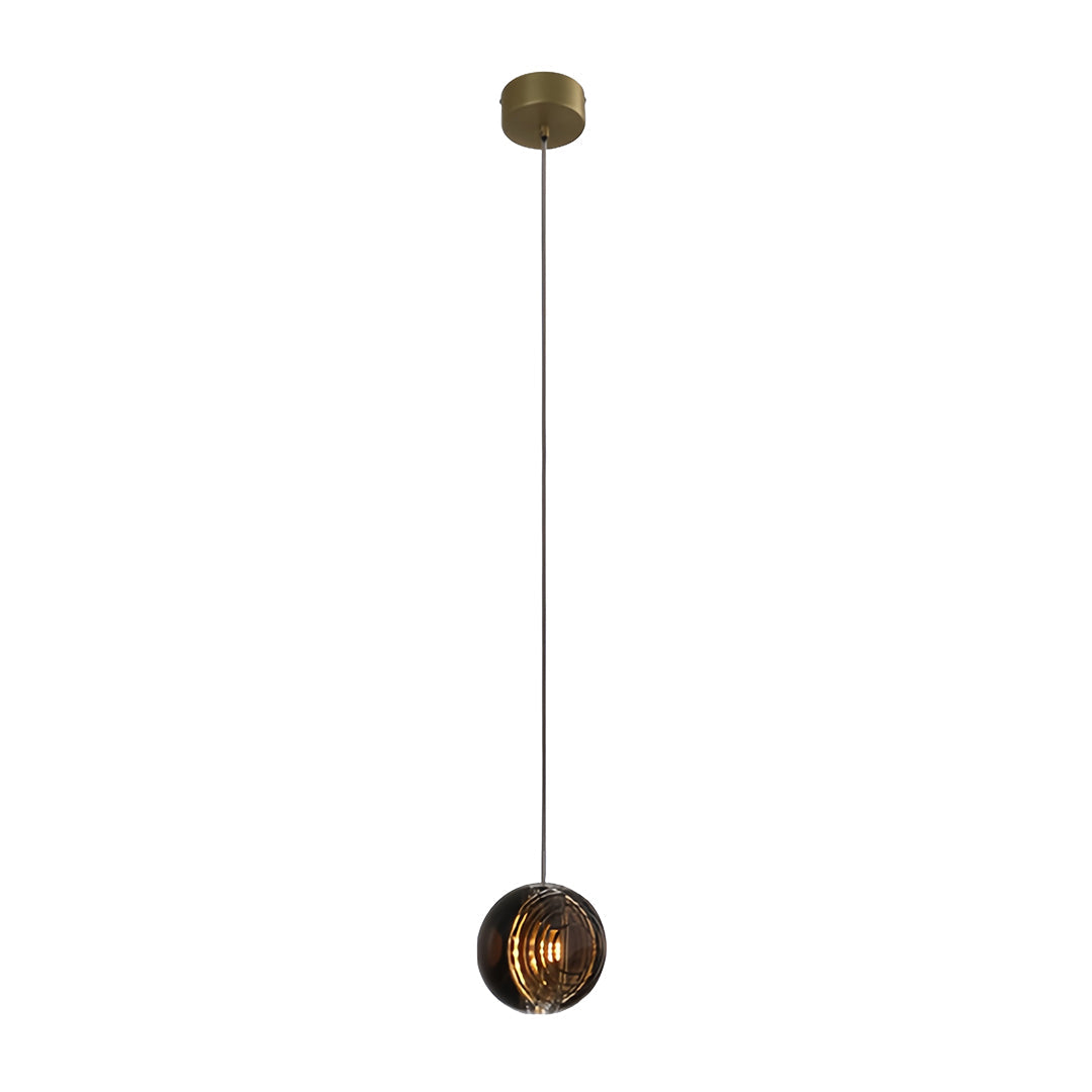 Sleek Black Metal Minimalist Pendant Light Fixture for Dining Room