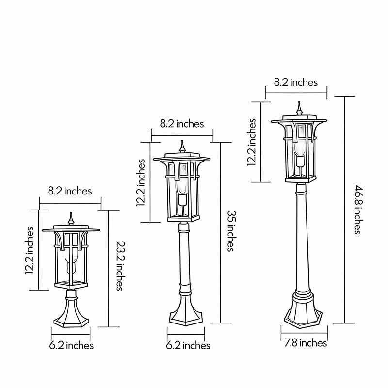 Sleek Black Metal Modern Path Light for Outdoor Landscape Garden Decor