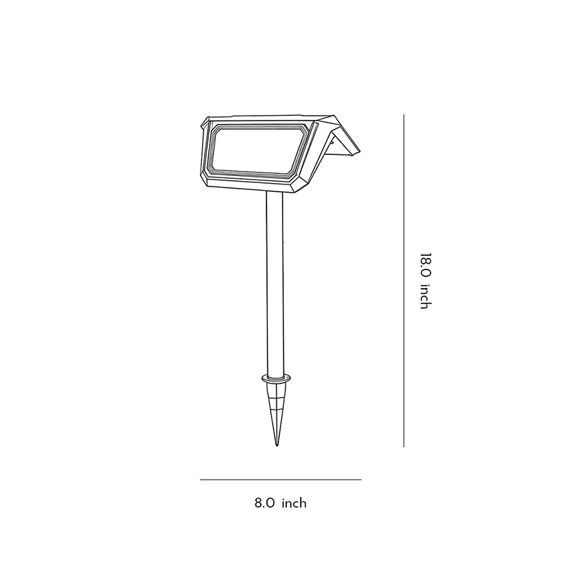 Modern Black LED Solar Pathway Lights for Outdoor Lawn and Garden Use