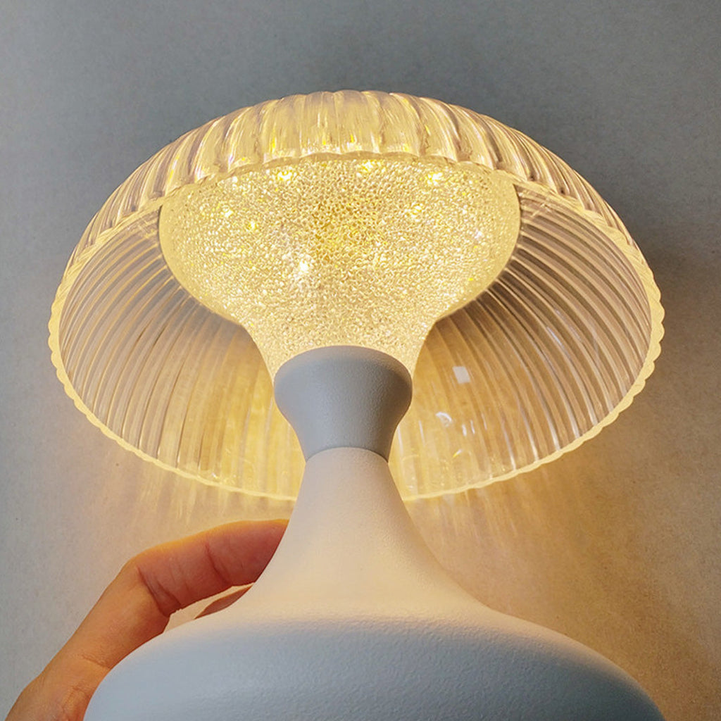 Minimalist White Table Lamp with Creative Charging Design for Office Bedroom