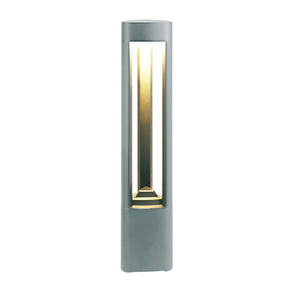 Modern Three-Sided Hollow LED Bollard Light for Outdoor Pathway Illumination