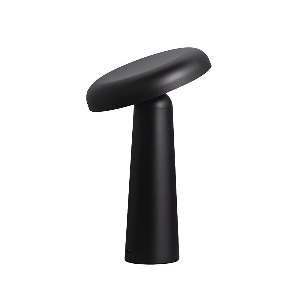 Modern White Mushroom-Shaped USB Rechargeable Table Lamp for Bedroom