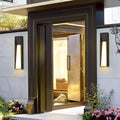 Sleek Black Modern Rectangular LED Wall Light for Outdoor Spaces