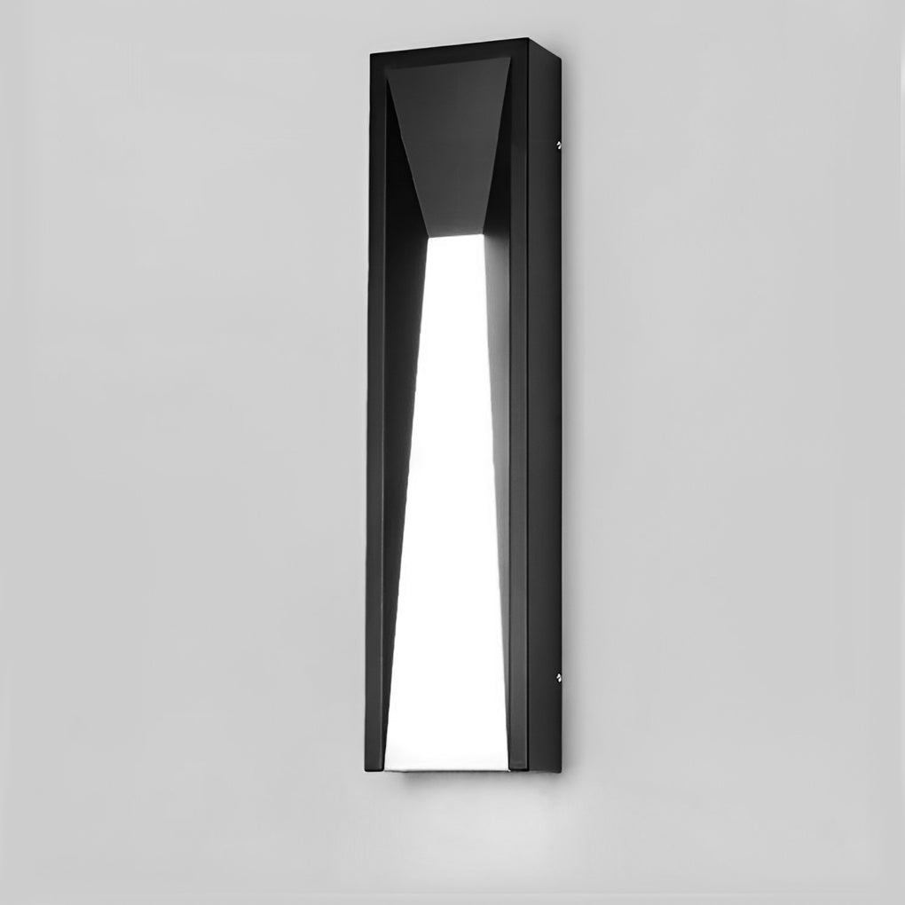 Sleek Black Modern Rectangular LED Wall Light for Outdoor Spaces