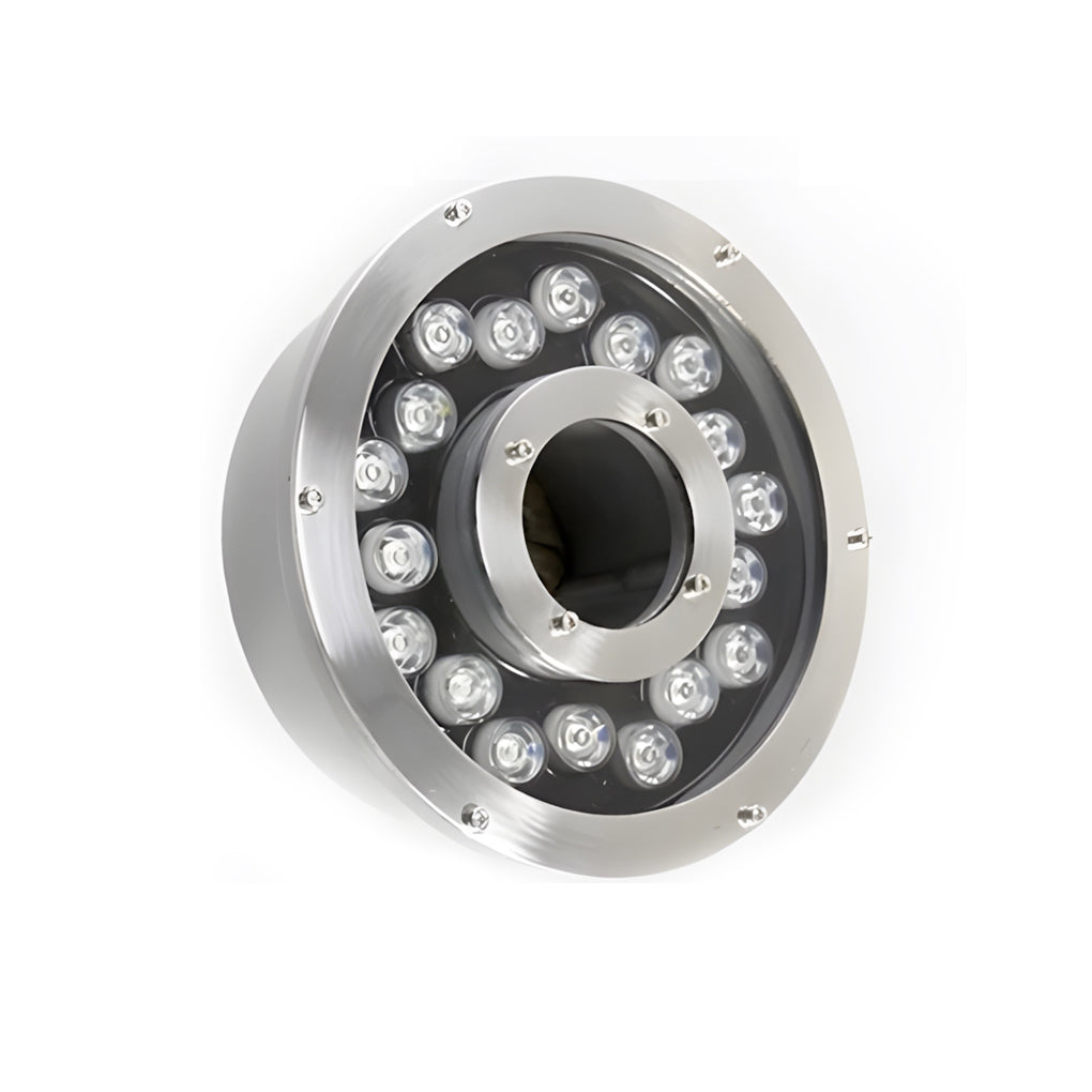 Modern Stainless Steel LED Water Fountain Light for Outdoor Decor