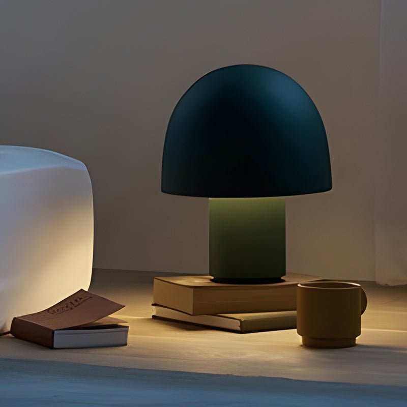 Frosted White Touch-Control Mushroom Ambient Table Lamp for Modern Interiors