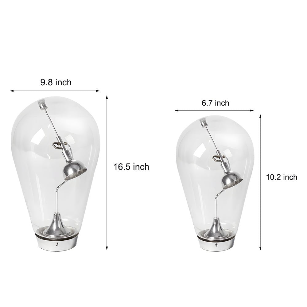 Industrial Touch-Dimming Glass Desk Lamp with Magnetic Control for Home Office