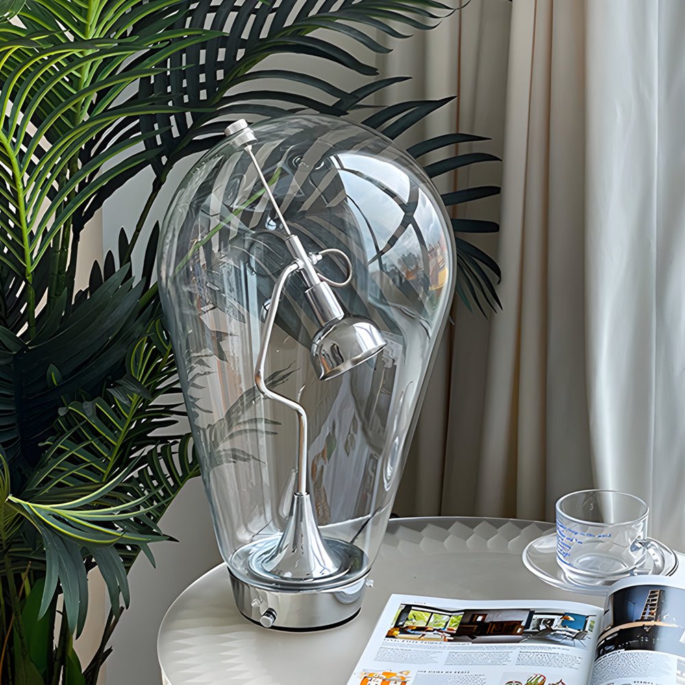 Industrial Touch-Dimming Glass Desk Lamp with Magnetic Control for Home Office