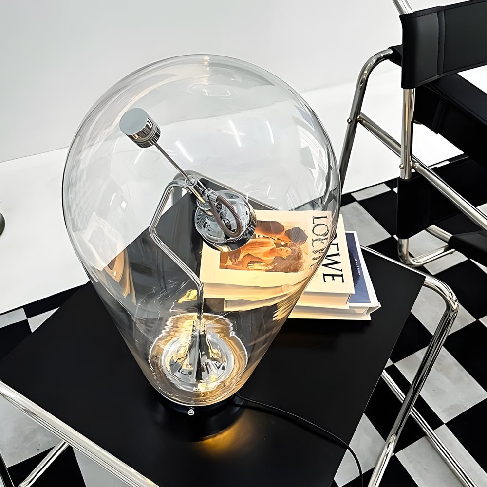 Industrial Touch-Dimming Glass Desk Lamp with Magnetic Control for Home Office