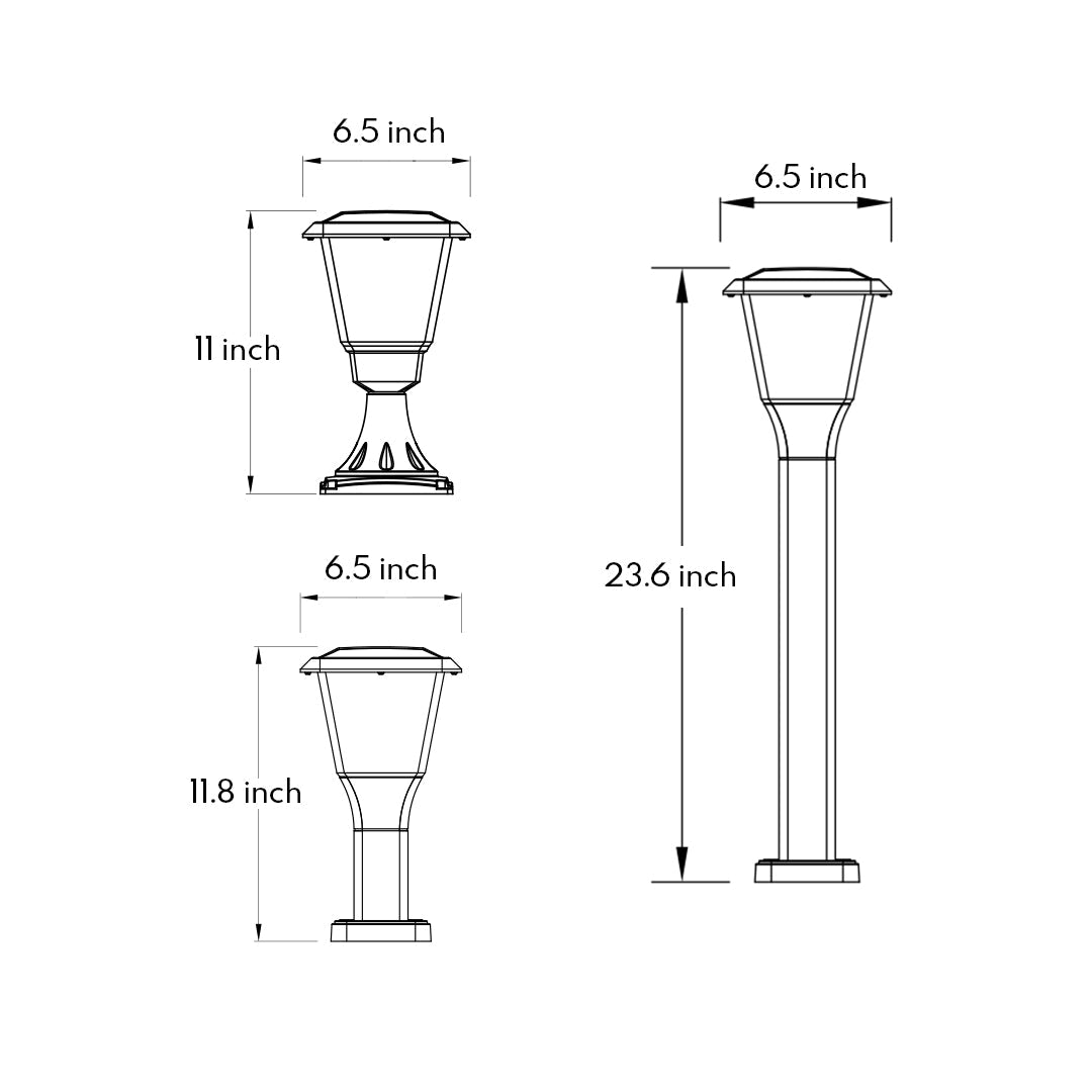 6.5-Inch Modern Minimalist LED Bollard Light for Outdoor Garden Decor
