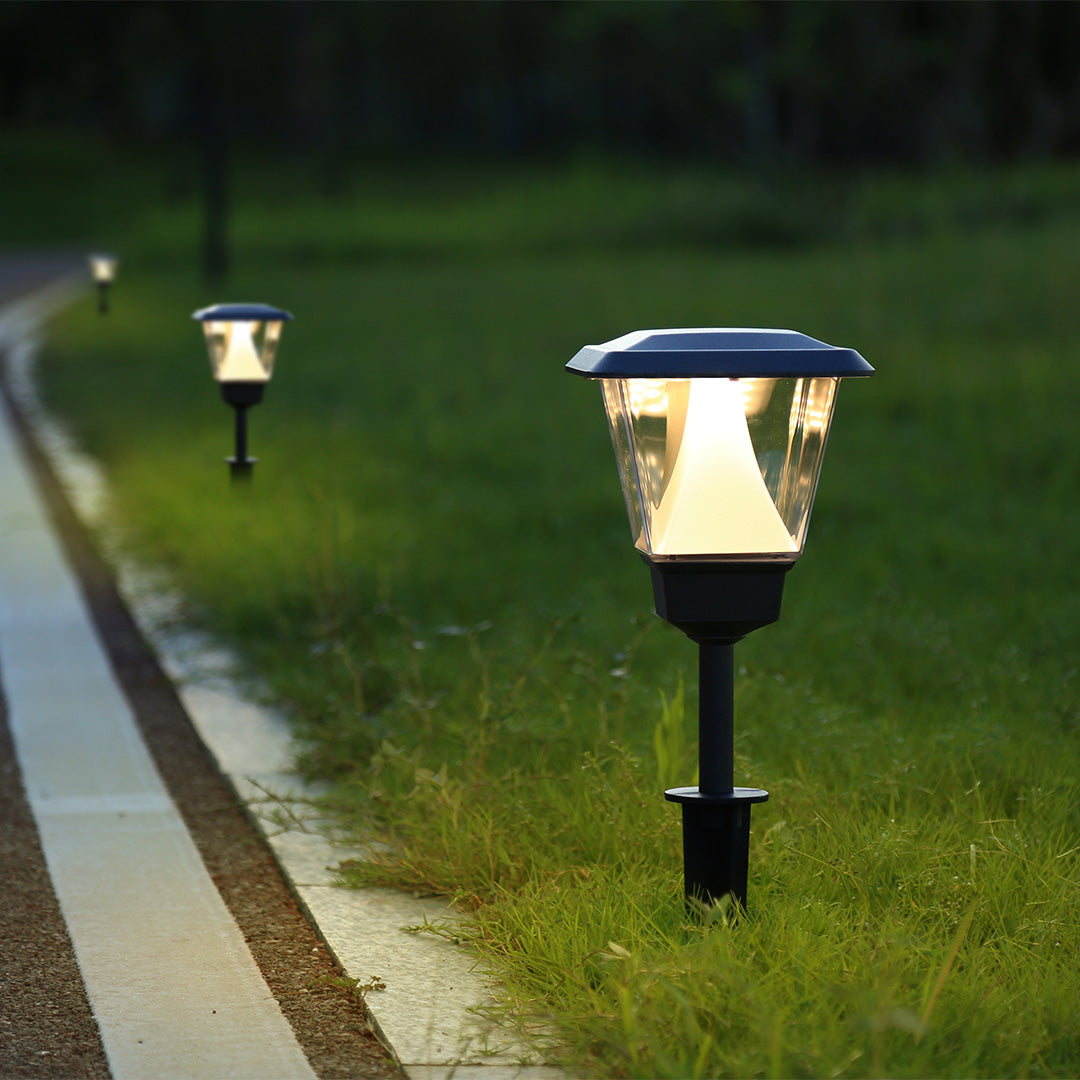 Modern Minimalist White LED Outdoor Lawn Lights for Garden Pathways
