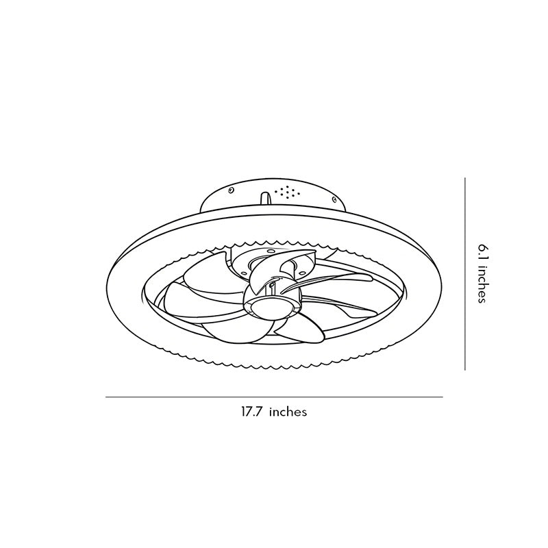 Clear Acrylic Ceiling Fan with Integrated Light for Modern Living Spaces
