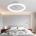 Clear Acrylic Ceiling Fan with Integrated Light for Modern Living Spaces
