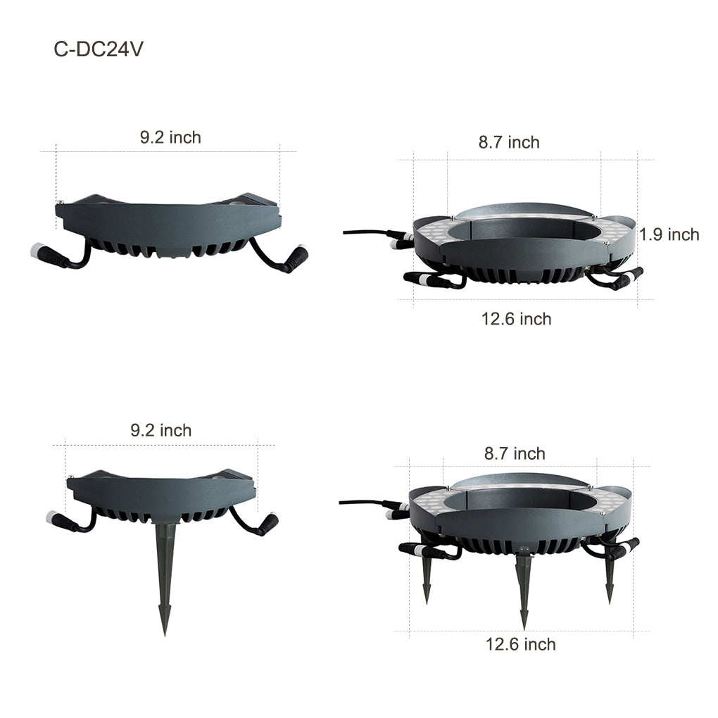Outdoor Waterproof Tree Ring LED Landscape Light for Gardens and Pathways