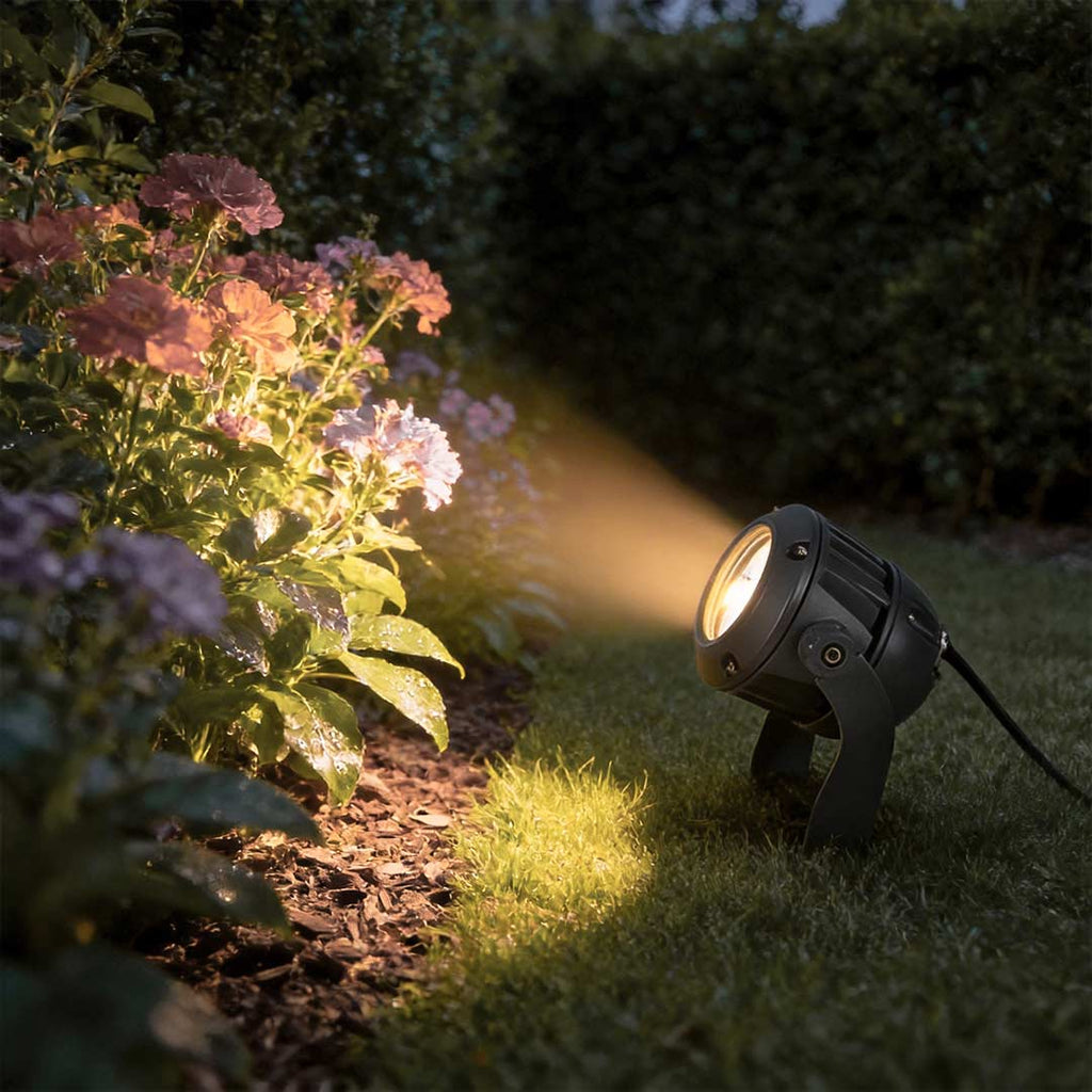 Modern Gray LED Tree Spotlight Landscape Lighting for Outdoor Spaces