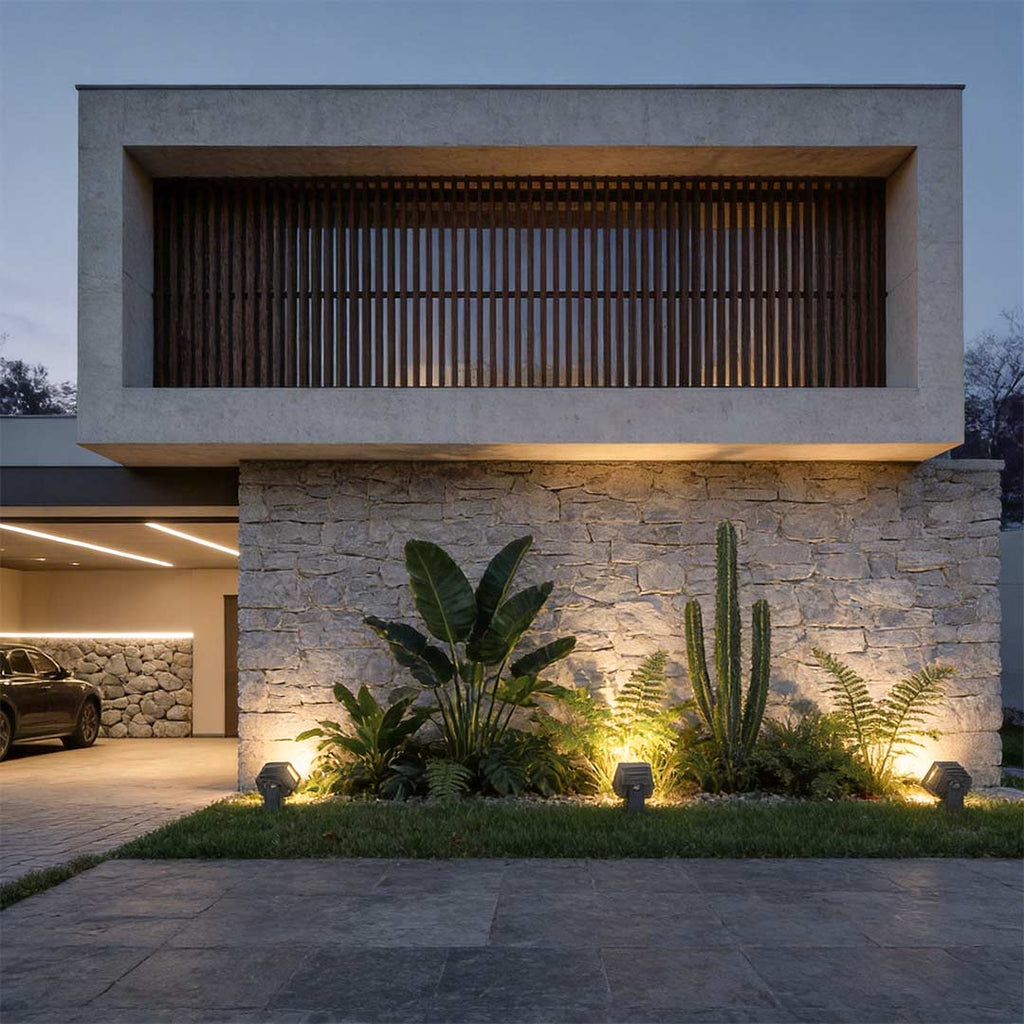 Modern Gray LED Tree Spotlight Landscape Lighting for Outdoor Spaces