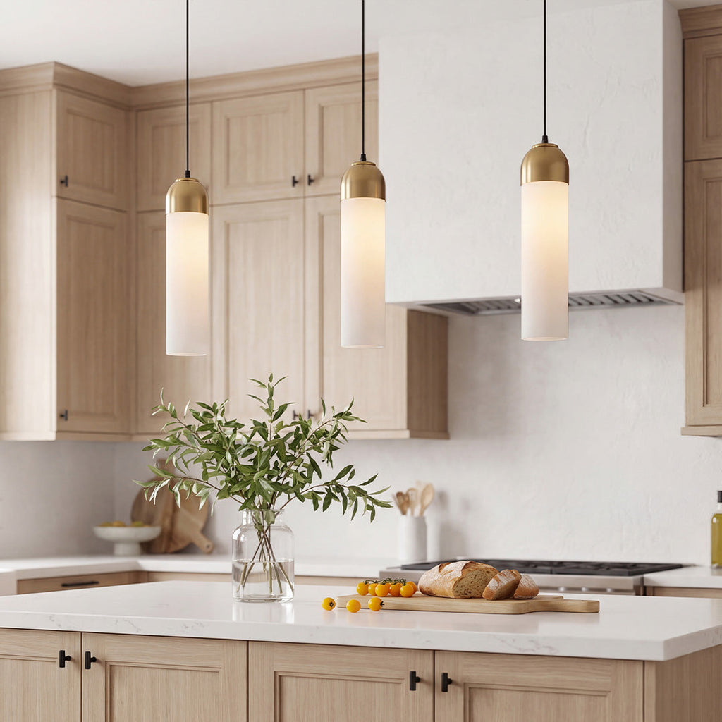 Nordic Glass Tube Pendant Light Chandelier for Modern Dining Room