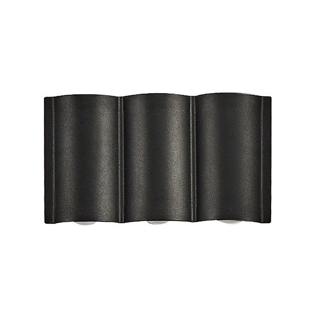 Modern Aluminum Wave-Shaped LED Outdoor Wall Light for Patio & Garden