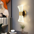 Modern LED Wall Lamp in Brass with Three-Step Dimming for Living Room