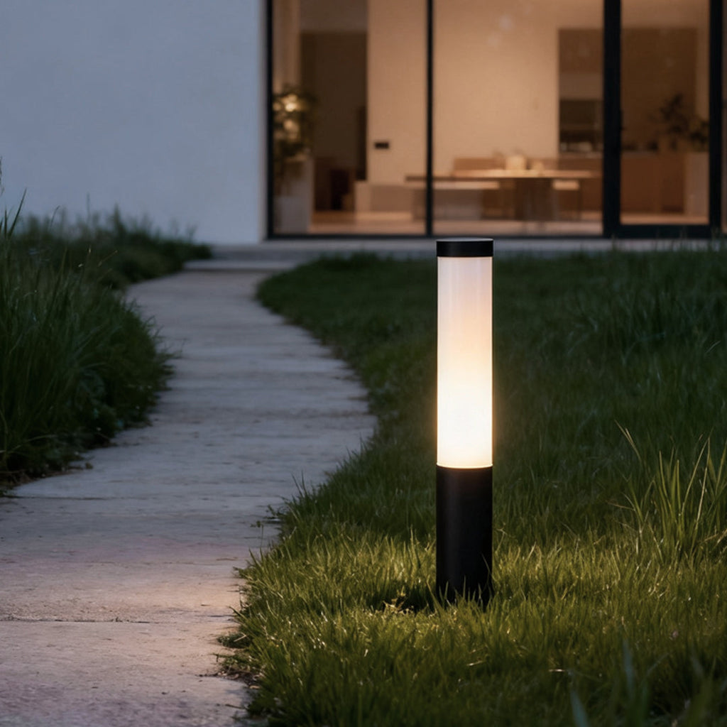 Modern White Cylindrical Acrylic LED Landscape Tube Light for Outdoors