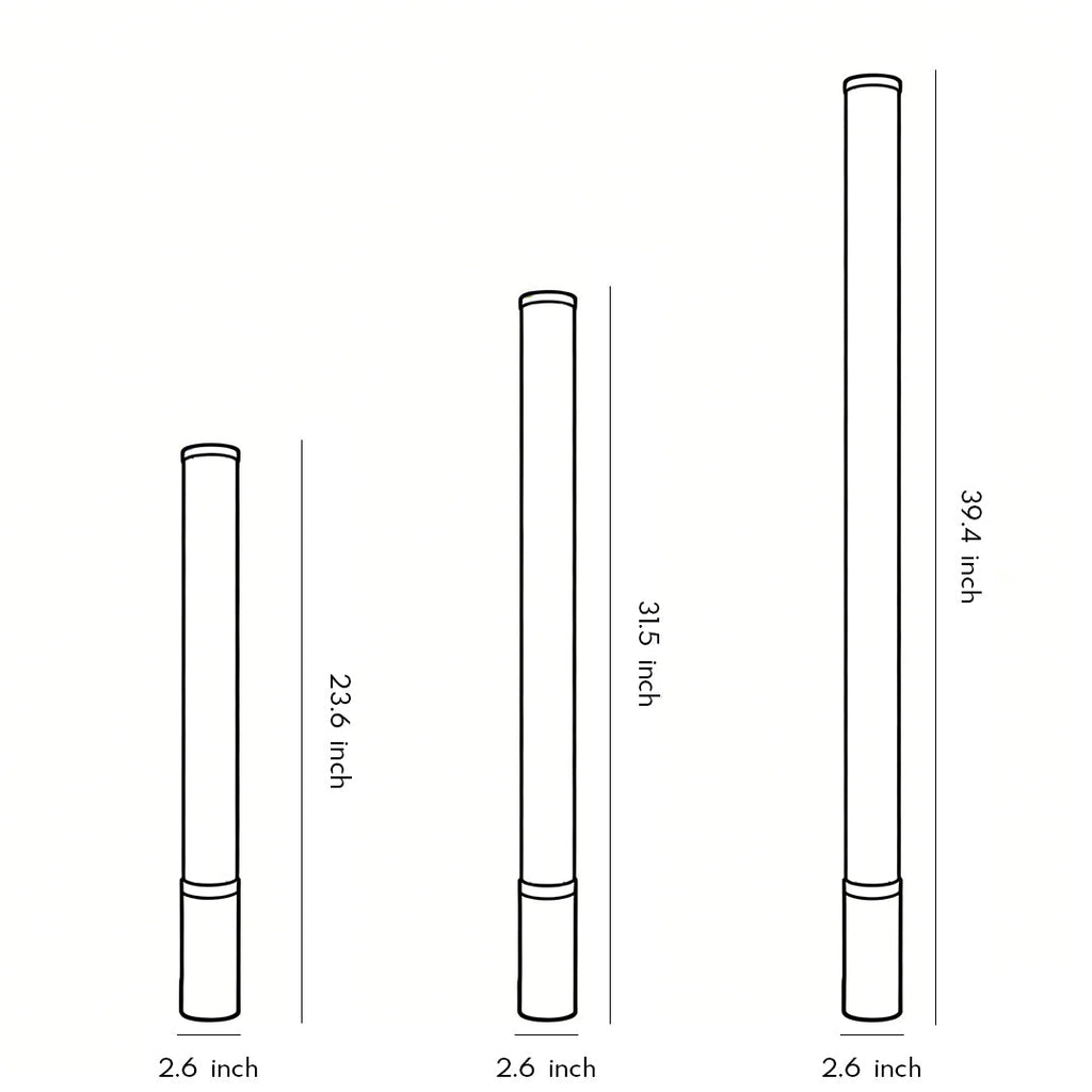 Modern White Cylindrical Acrylic LED Landscape Tube Light for Outdoors