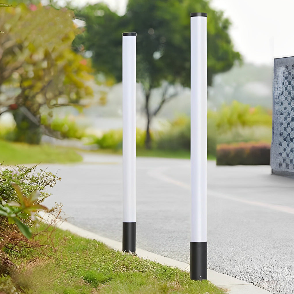 Modern Cylindrical Acrylic LED Landscape Light for Outdoor Gardens