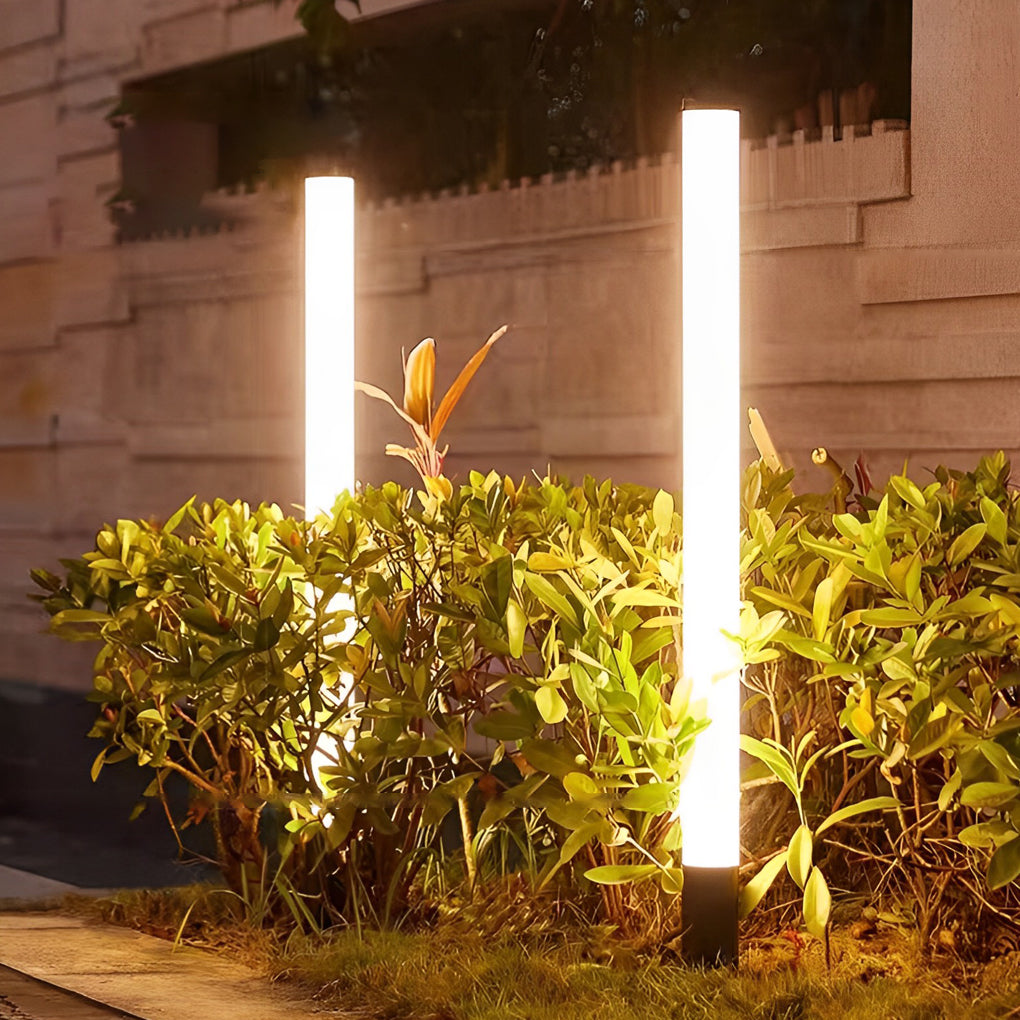 Modern Cylindrical Acrylic LED Landscape Light for Outdoor Gardens