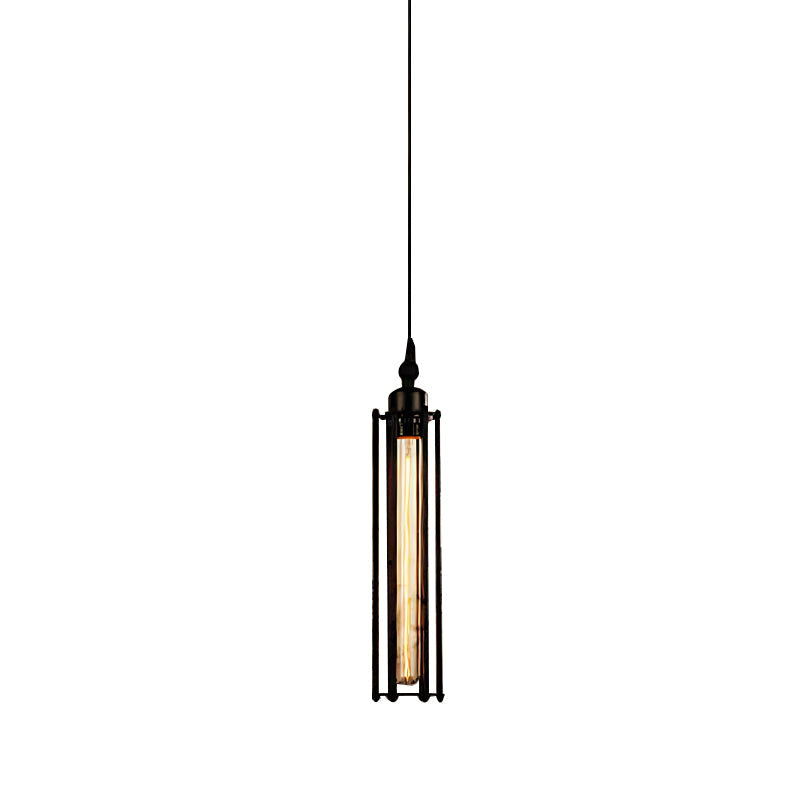 Vintage Iron Tube Pendant Light Fixture for Industrial Style Kitchen