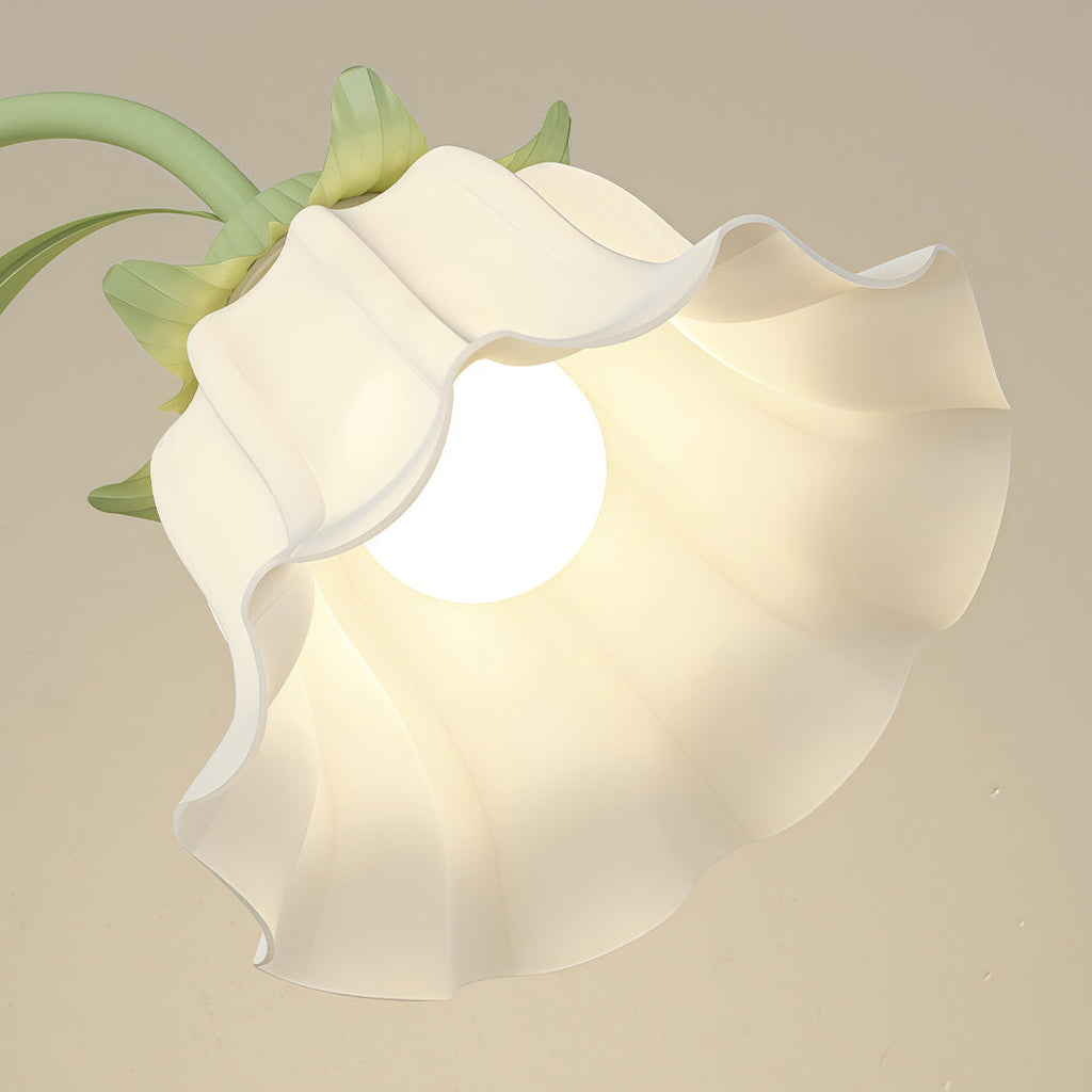 Elegant French Three-Light Arc Iron Floor Lamp in Vintage Tulip Style