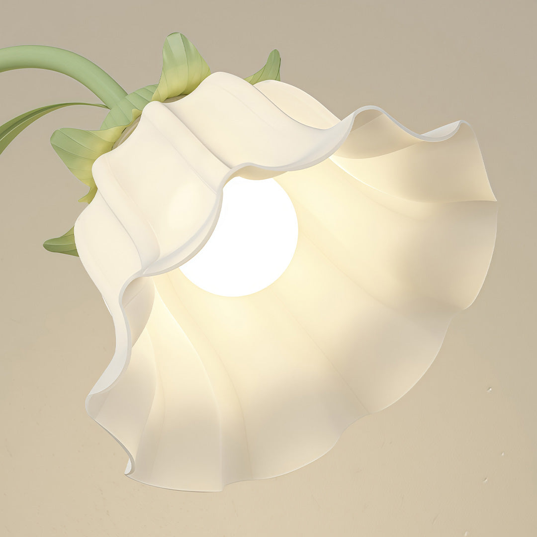 Elegant French Three-Light Arc Iron Floor Lamp in Vintage Tulip Style