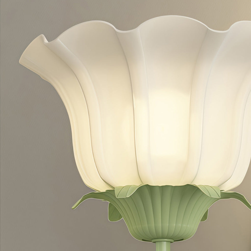 Elegant French Three-Light Arc Iron Floor Lamp in Vintage Tulip Style