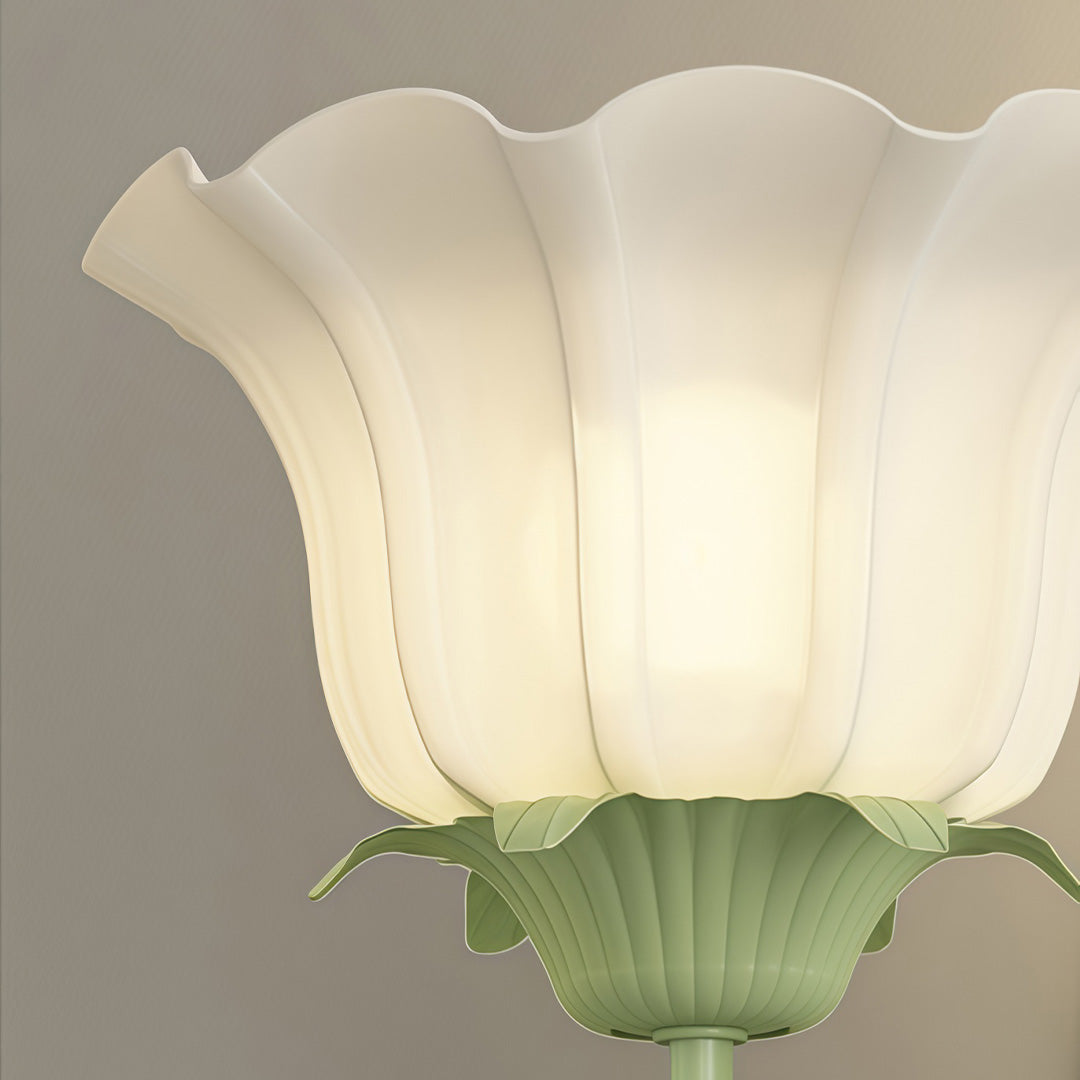 Elegant French Three-Light Arc Iron Floor Lamp in Vintage Tulip Style