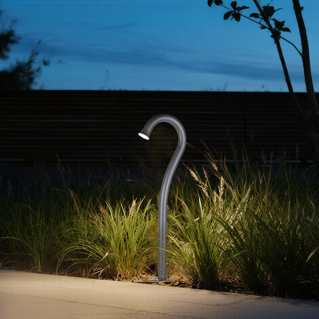 Sleek Solar LED Garden Lights - Durable Stainless Steel for Outdoor Spaces