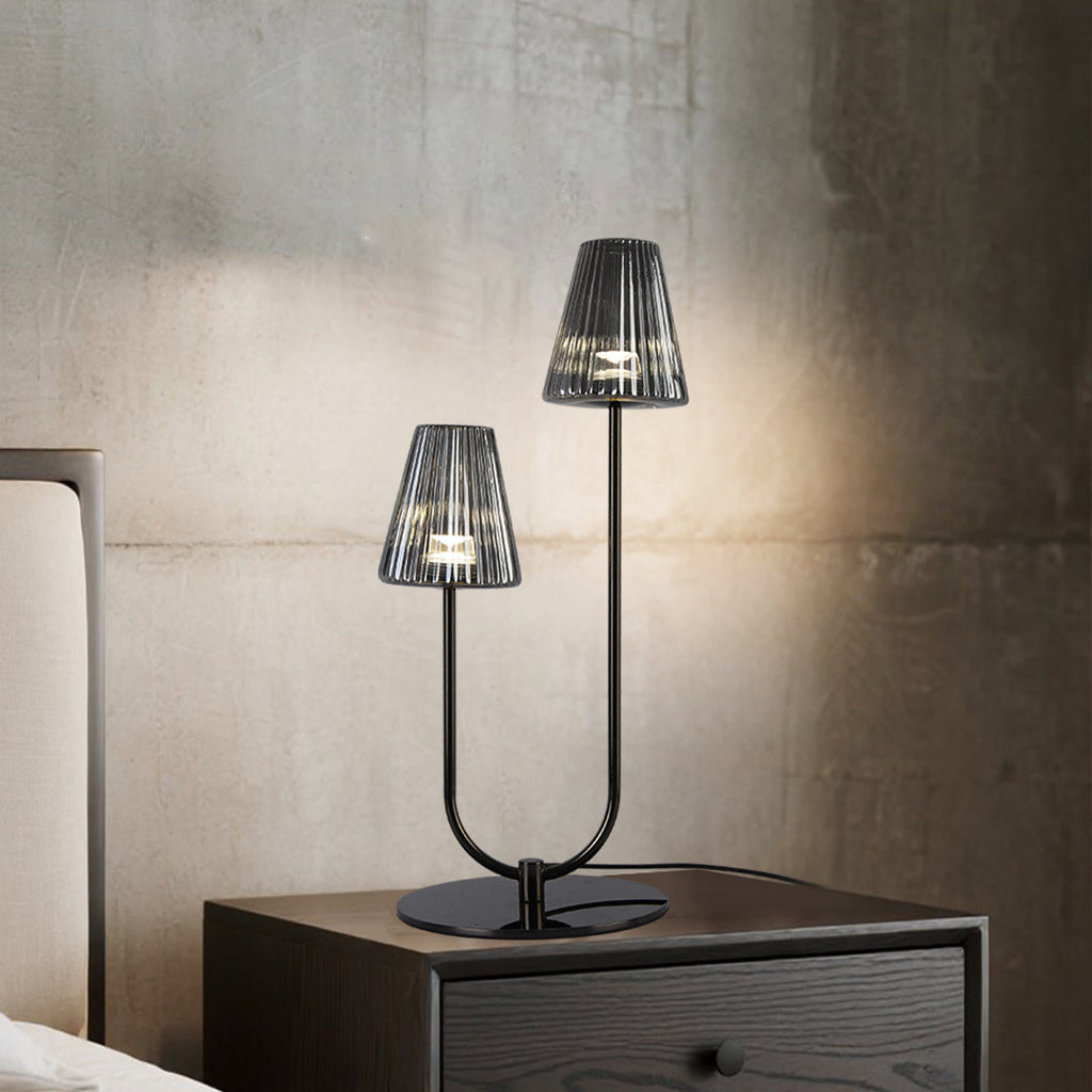 Elegant Minimalist Black LED Table Lamps for Modern Living Room Decor