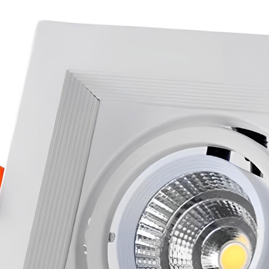 Modern Adjustable Rectangular Recessed Spotlight Fixture for Ceiling Lighting