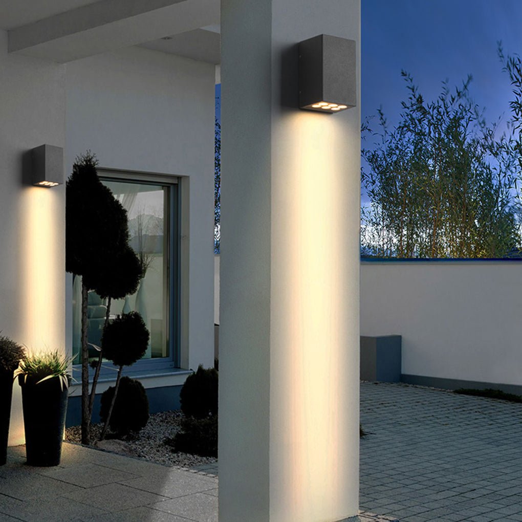 Modern Waterproof LED Wall Lights for Outdoor Courtyard Lighting