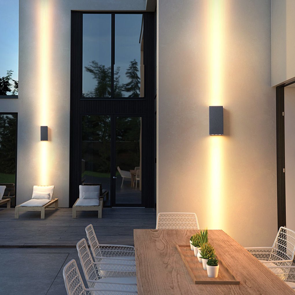 Modern Waterproof LED Wall Lights for Outdoor Courtyard Lighting