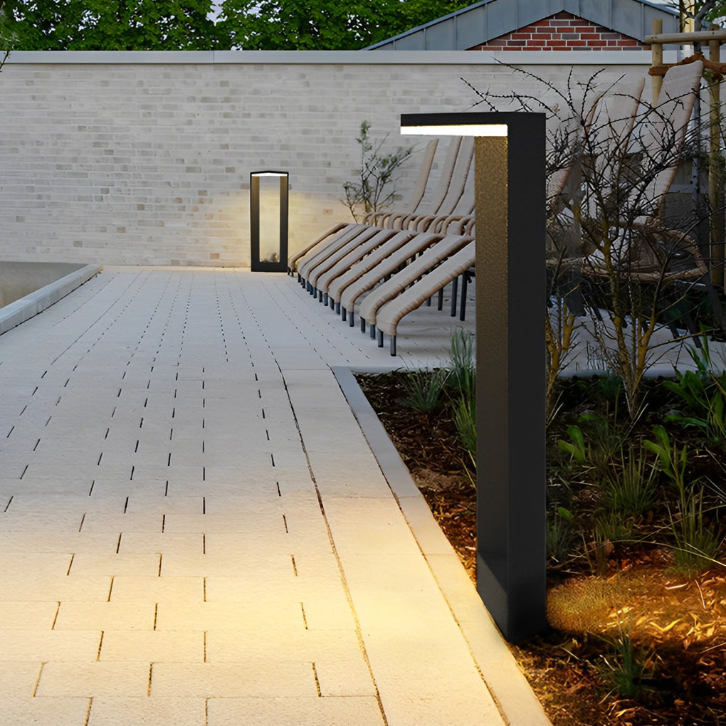 Sleek Black Aluminum 12W LED Pathway Light for Outdoor Landscape Use